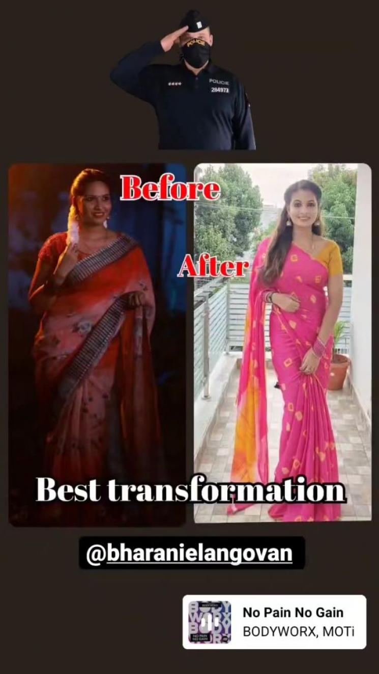 serial actress bharani elangovan weight loss transformation picture stuns fans